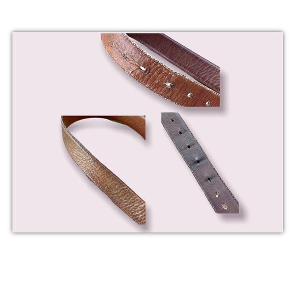 YSL Belt Brown Leather Yves Saint Laurent - Picture 8 of 10